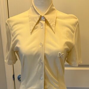 VINTAGE Dolce & Gabbana Cream Button-Down Shirt